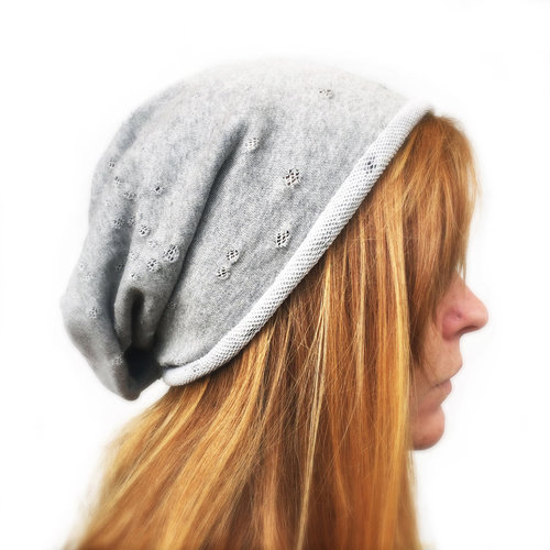 "FRENCH TERRY" LONG BEANIE Heather Grey Vintage