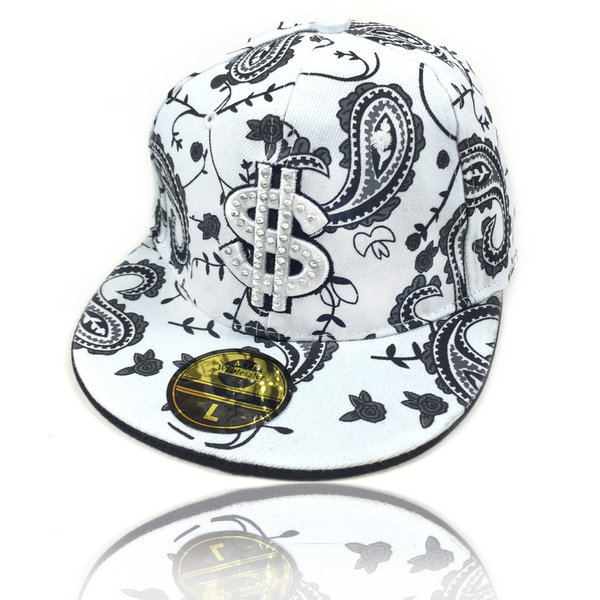 Fitted Paisley Full-Cap white
