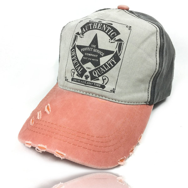 Distressed Strapback Cap "Star"