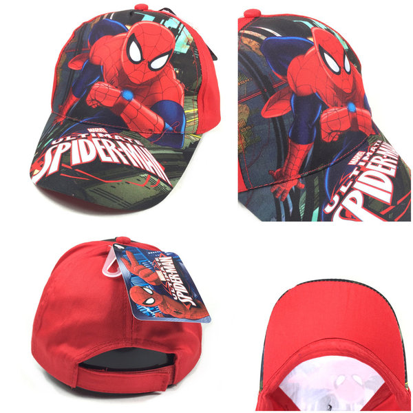 Kinder Velcro Cap Spiderman red