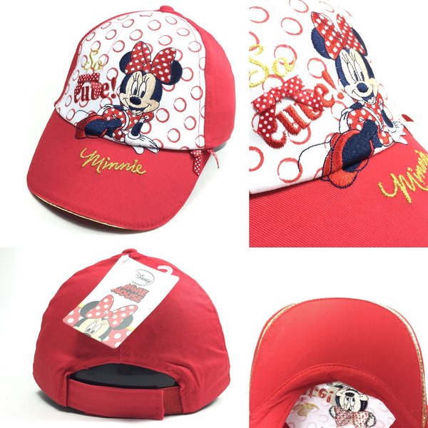 Kinder Baseball Cap "MINNIE MOUSE" red