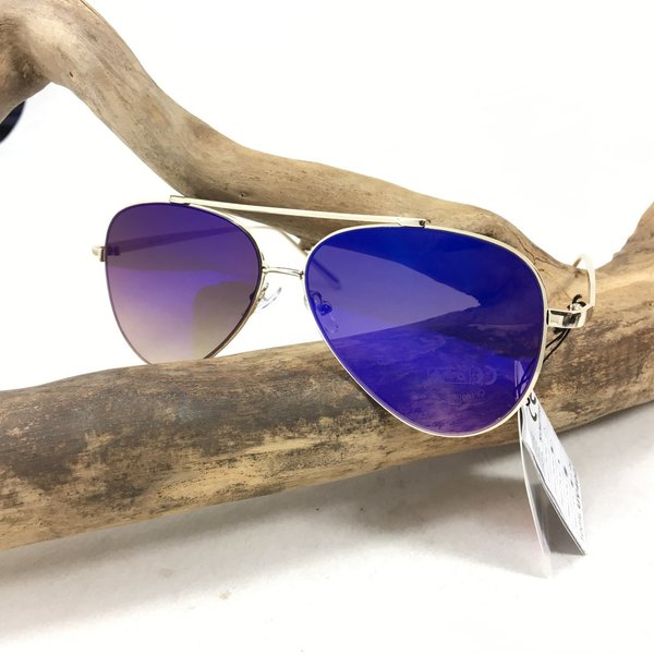 FLAT Pilotenbrille Violett-Blue