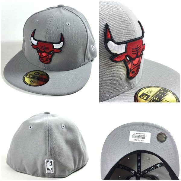 59Fifty Fitted Cap Chicago Bulls grey